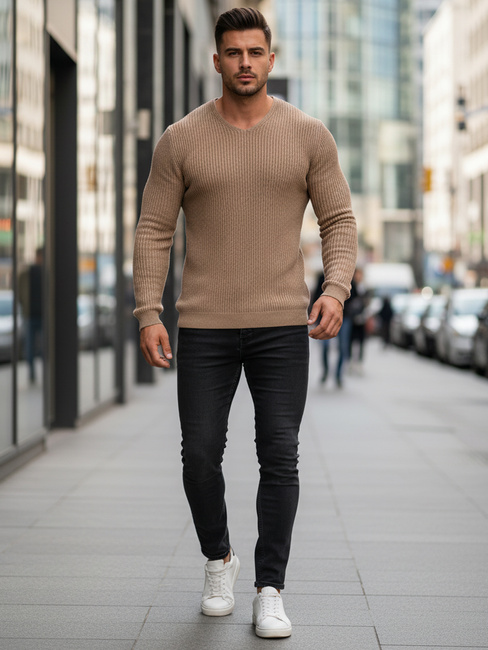 Brauner Herren-Pullover WX2306z