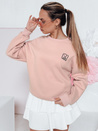 Damen Sweatshirt in Übergröße mit Stickerei SOFTSLON rosa Dstreet BY1432