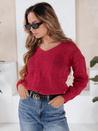 Damen Lange Pullover DARIA Farbe Rot DSTREET MY1719