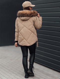 Damen Winterjacke LESISI gesteppt mit Kapuze beige Dstreet TY4715_5