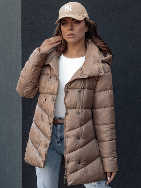Gesteppter Damen-Wintermantel BLOOM camel Dstreet TY4536