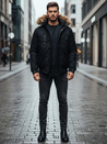Herren Winterjacke mit Kapuze schwarz Dstreet TX5111