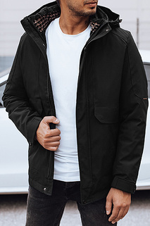 Herren Winterjacke mit Kapuze schwarz Dstreet TX4912