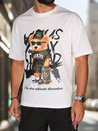 Bedrucktes Herren-T-Shirt weiß Dstreet RX5647_3