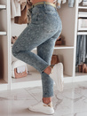 Damen Denim Slim Fit Hose mit Gürtel FLORAJIN blau Dstreet UY2463