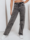 Damen Jeans mit weitem Bein schwarz Dstreet UY2747