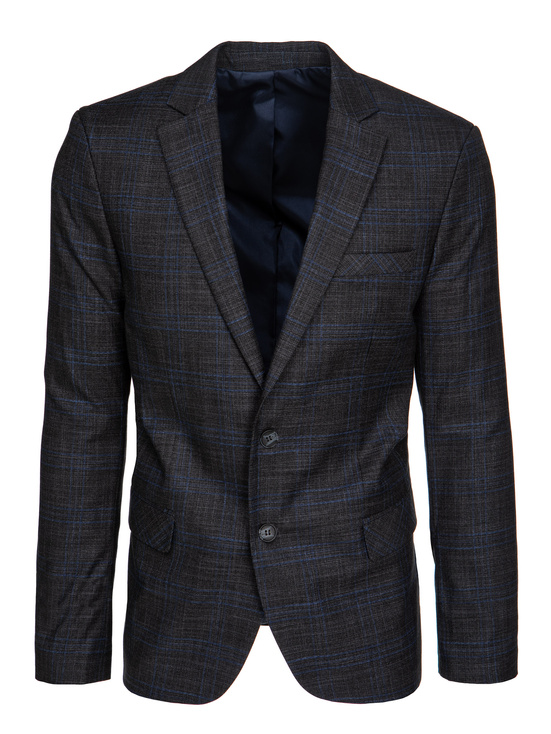 Grauer einreihiger Blazer für Männer Dstreet MX0639