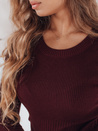 Damen-Rippenpullover NOLVIE burgundy Dstreet MY2493