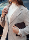 Damenmantel in Übergröße TEDDSTYLE beige Dstreet NY0724