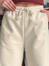 Damen Jogginghose mit weitem Bein DRESMOOD PREMIUM beige Dstreet UY2689
