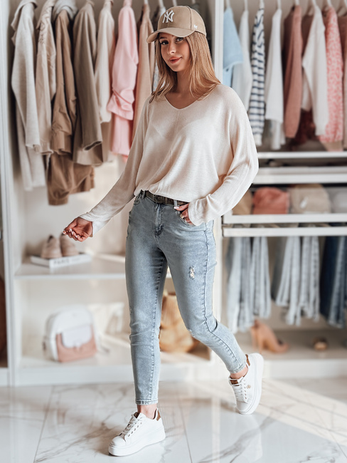 Damen Denim Slim Fit Hose mit Gürtel MIXFELL blau Dstreet UY2418