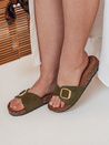 Damen Kork-Flip-Flops KORKISTI grün Dstreet ZY0913
