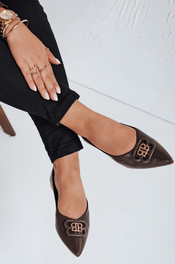 Damen braune Ballerinas Dstreet ZY1061