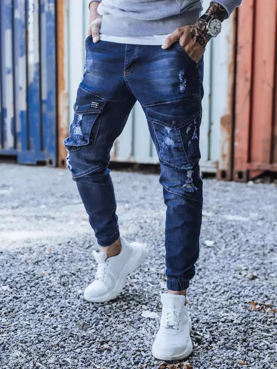 Herren Jeans Joggerhose Blau Dstreet UX3284