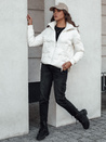 Damen FASHWARM kurze Steppjacke mit Kapuze weiß Dstreet TY4637