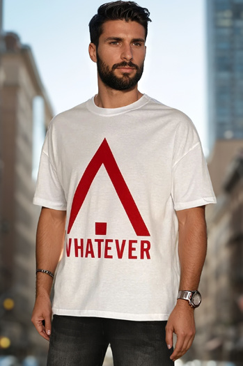 Bedrucktes Herren-T-Shirt weiß Dstreet RX5665