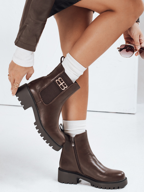 Frauen braune Stiefel Dstreet ZY1105