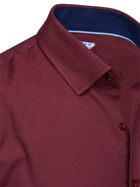 Herren Langarmhemd kastanienbraun Dstreet DX2603