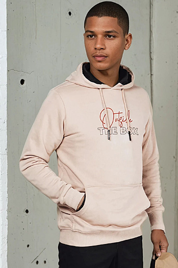 Herren Sweatshirt mit Aufdruck Farbe Beige DSTREET BX5714