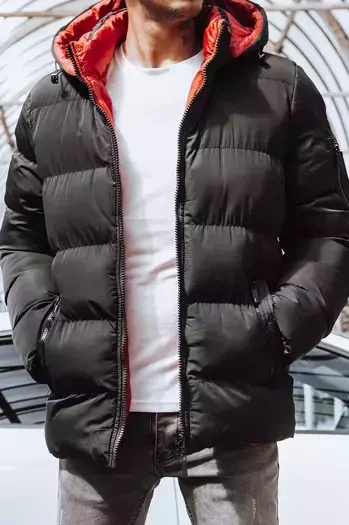 Beidseitige Herren Winterjacke schwarz Dstreet TX4217