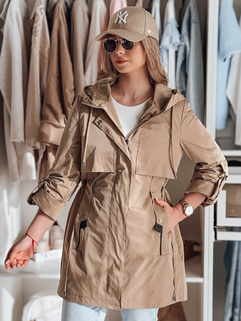 MODOVIA Damen-Parka-Übergangsjacke camel Dstreet TY4813_1