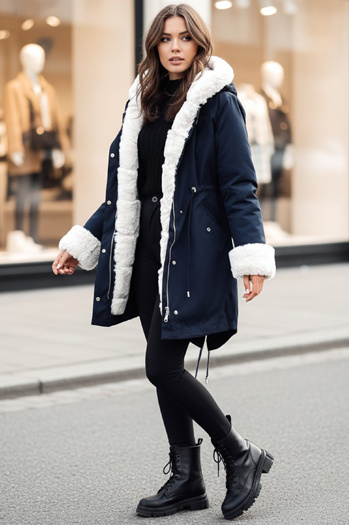 Damen Winter Parka Jacke STARBURST navy blau Dstreet TY4764