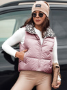 Damen LEOVELLA Übergangsweste kurz gesteppt beidseitig rosa Weste Dstreet TY5492