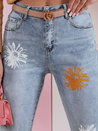 Damen Denim Slim Fit Floral Hose FLORENSSO blau Dstreet UY2467