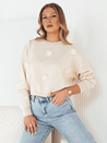 Damen Kurze Pullover COTNES Farbe Beige DSTREET MY2294
