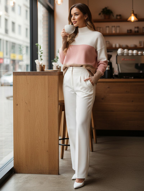 Damen STRIPELO Pullover rosa Dstreet MY2417