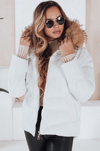 Gesteppte Damen Winterjacke weiß Dstreet TY5127