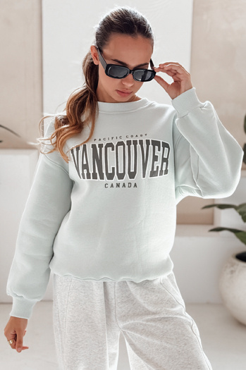 Damen Sweatshirt ohne Kapuze VANCOUVER mint Dstreet BY1226