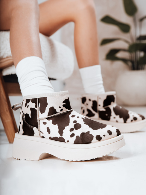 Damen Schneestiefel mit dicker Sohle in Flicken Dstreet ZY1285