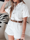 DINOZIA weiß Denim kurzen Overall Dstreet EY2589