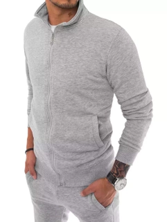 Herren Sweatshirt Zip Grau Dstreet BX5036_2