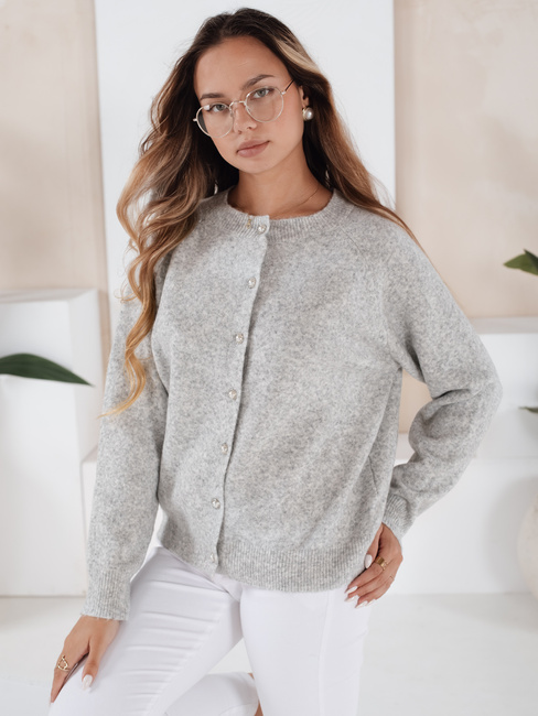 Damen Pullover mit Reißverschluss SELINA grau Dstreet MY2513