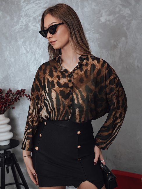 Damen Shirt in Übergröße PANTHEAS mit Leopardenmuster Dstreet RY2709