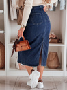 Damen Denim Midirock mit Schlitz BLUEVIC blau Dstreet CY0486