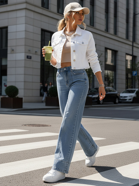 Damen Jeans mit weitem Bein blau Dstreet UY2871