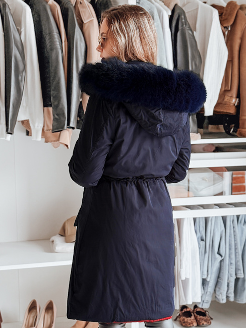 Damen Winterparka TRENDNEL wendbar mit Kapuze navy blau Dstreet TY4590