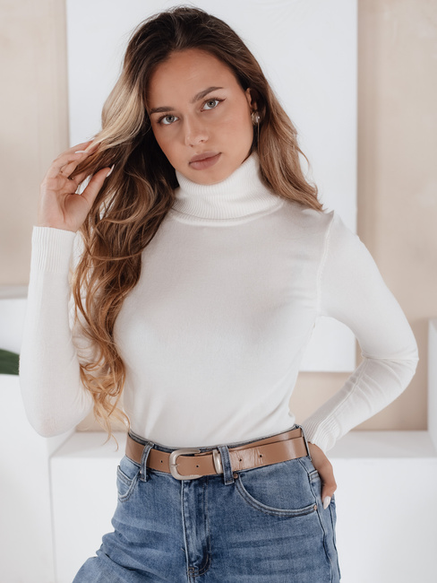 Damen-Rollkragenpullover VANORIA weiß Dstreet MY2491