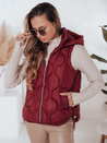Damen Steppweste mit Kapuze MISSVEST burgundy Dstreet TY5017