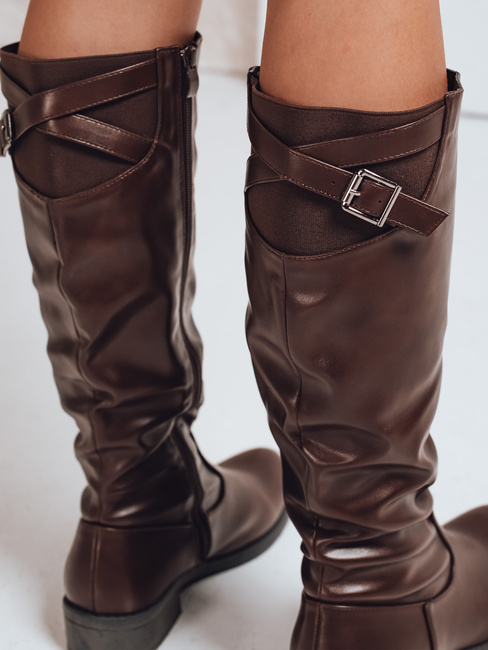Frauen braune Stiefel Dstreet ZY1086
