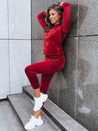 Damen Veloursanzug Vogue Velour Farbe Weinrot DSTREET AY0875