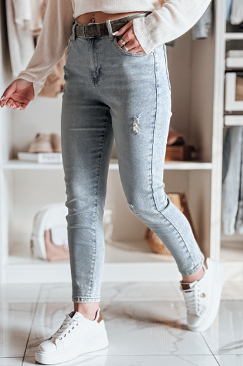 Damen Denim Slim Fit Hose mit Gürtel MIXFELL blau Dstreet UY2418