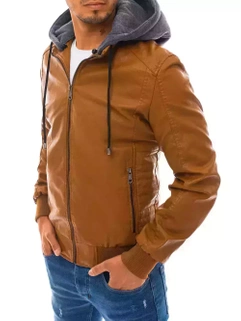 Herren Kunstlederjacke Khaki Dstreet TX3765_3