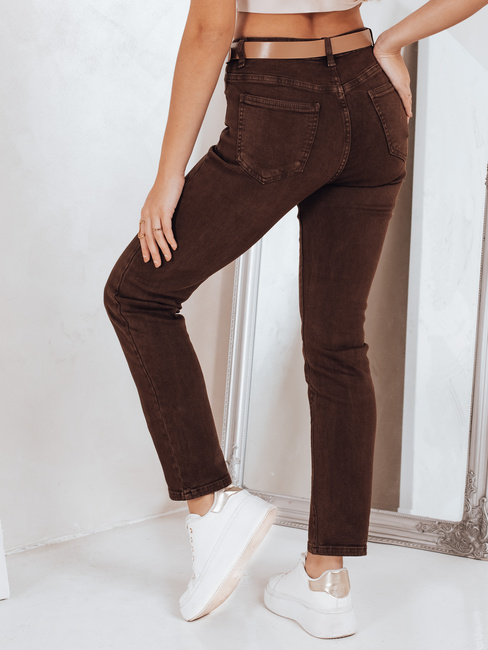 Damen Slim Tapered Jeans Braun Dstreet UY2843