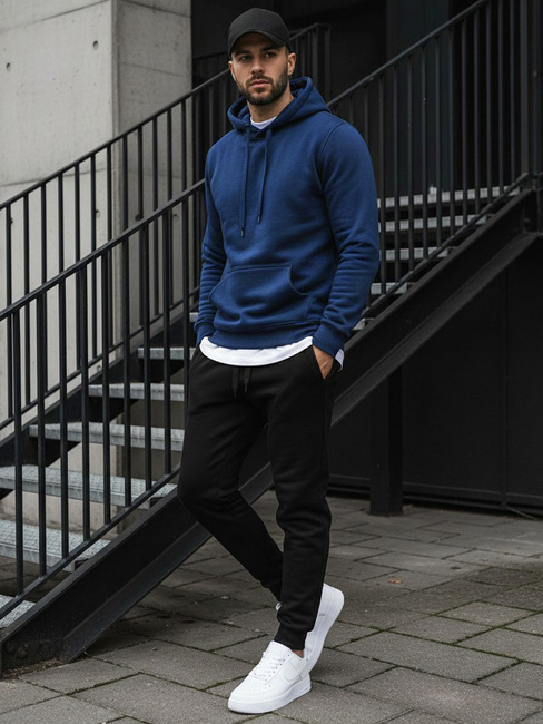 Herren Kapuzenpullover dunkelblau Dstreet BX4684