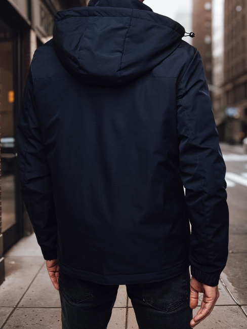 Herren Übergangsjacke mit Kapuze navy blau Dstreet TX4996