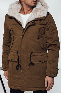 Herren Winter Parka Jacke mit Kapuze beige Dstreet TX4965